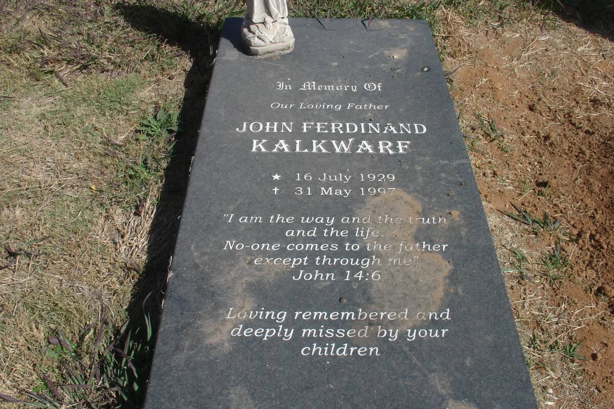 KALKWARF John Ferdinand 1929-1997