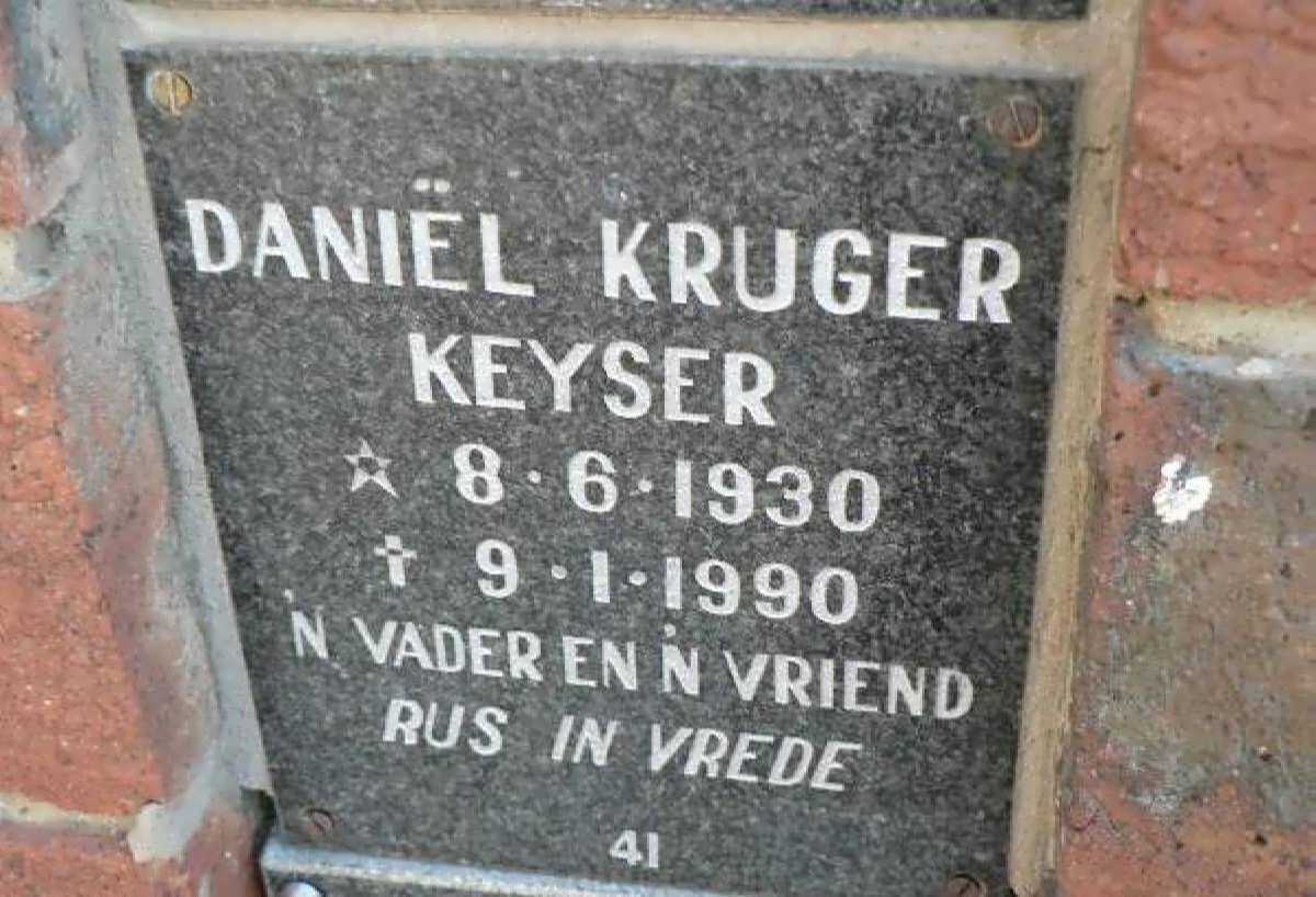 KEYSER Daniel Kruger 1930-1990