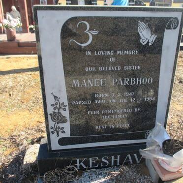 KESHAV Manee Parbhoo 1947-1994