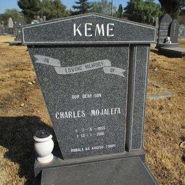KEME Charles Mojalefa 1955-2001