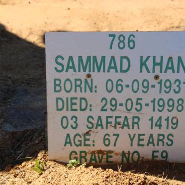 KHAN Sammad 1931-1998
