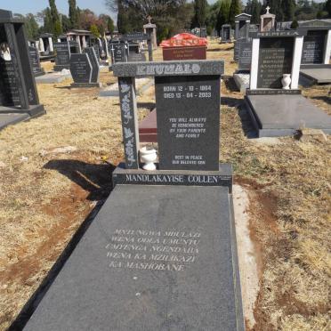 KHUMALO Mandlakayise Collen 1964-2003