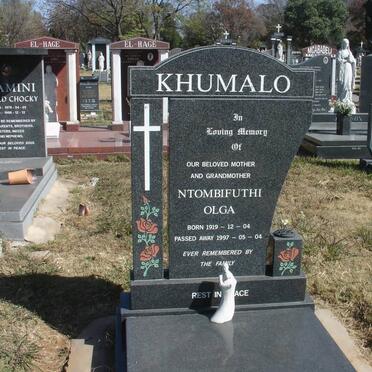 KHUMALO Ntombifuthi Olga 1919-1997