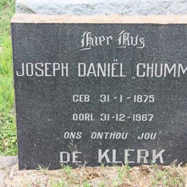 KLERK Joseph Daniël, de 1875-1967