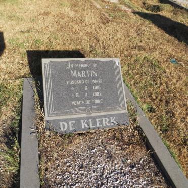 KLERK Martin, de 1916-1982