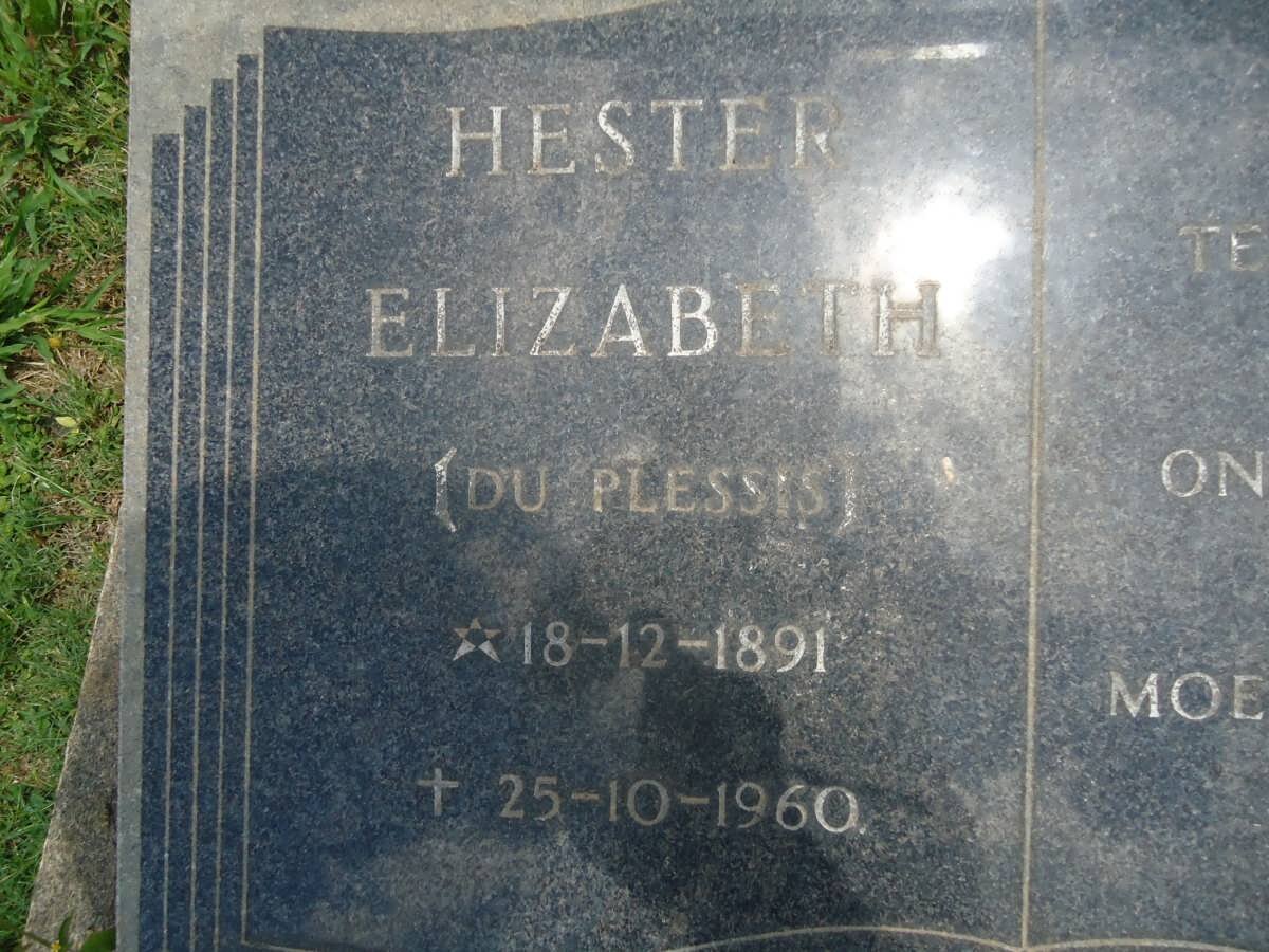 KNOTT Hester Elizabeth nee DU PLESSIS 1891-1960