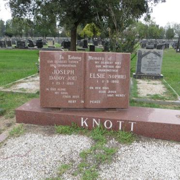 KNOTT Joseph -1988 &amp; Elsie -1980