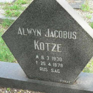 KOTZE Alwyn Jacobus 1930-1978
