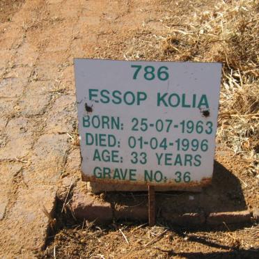 KOLIA Essop 1963-1996