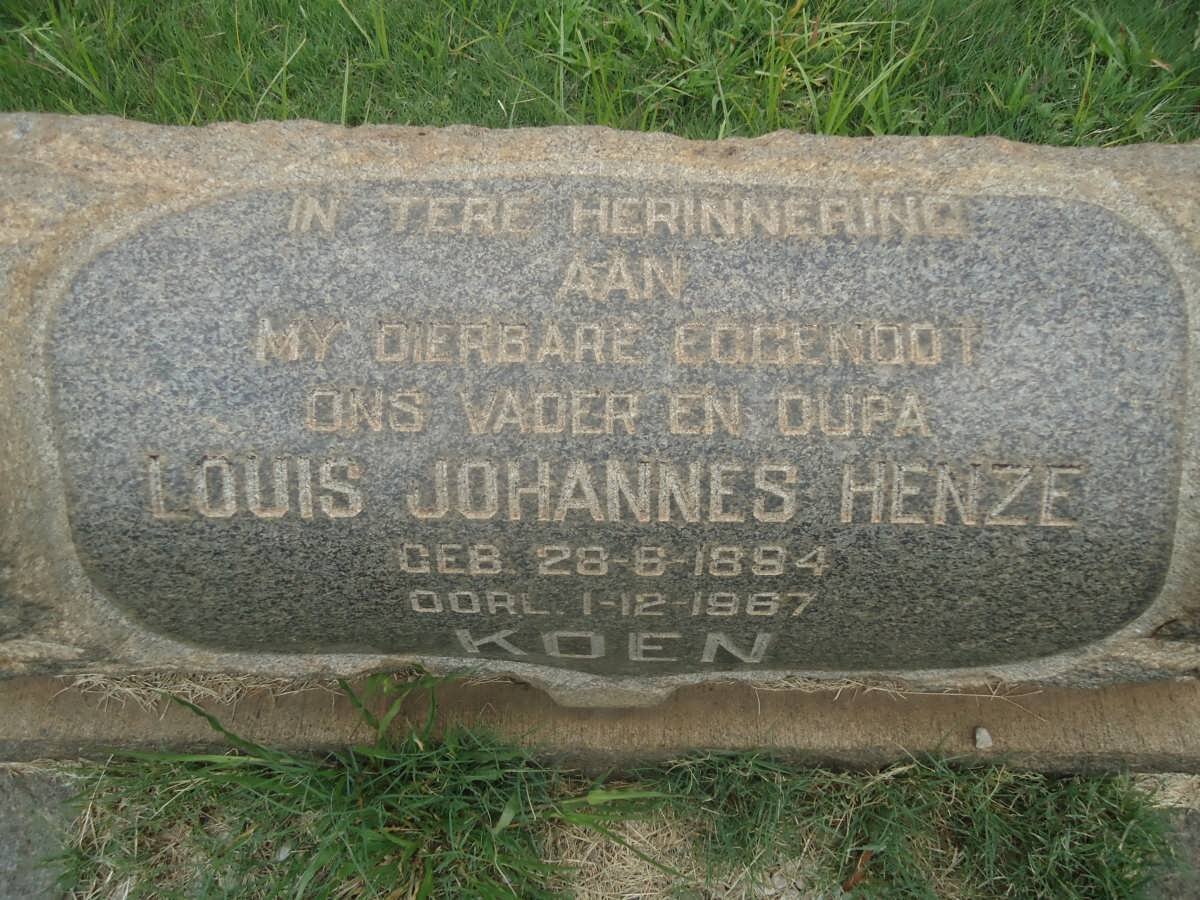 KOEN Louis Johannes Henze 1894-1967