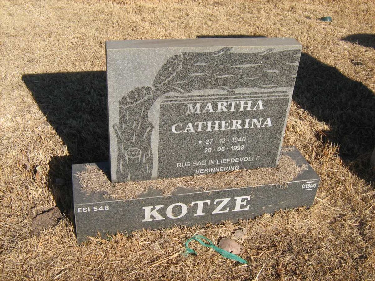 KOTZE Martha Catherina 1940-1998