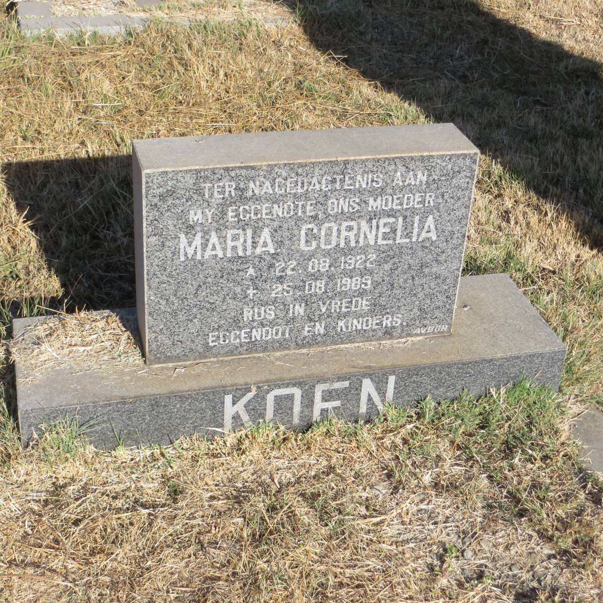 KOEN Maria Cornelia 1922-1989