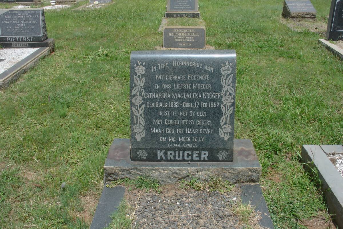 KRÜGER Catharina Magdalena 1893-1952