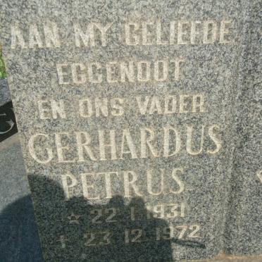 KRUGER Gerhardus Petrus 1931-1972