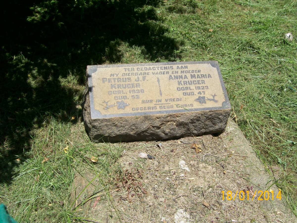 KRUGER Petrus J.F. -1930 &amp; Anna Maria -1923