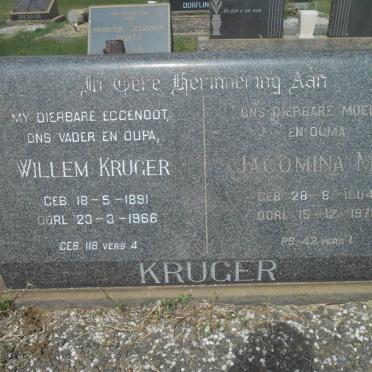 KRUGER Willem 1891-1966 &amp; Jacomina M.J. 1904-1971
