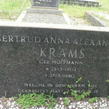 KRAMS Gertrud Anna Alexandra nee HOFFMANN 1902-1980