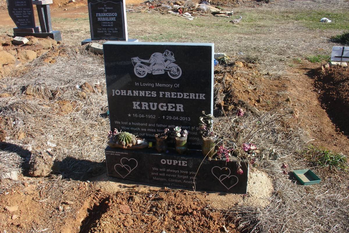 KRUGER Johannes Frederik 1952-2013