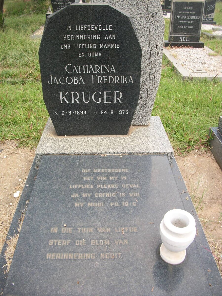 KRUGER Catharina Jacoba Fredrika 1894-1975