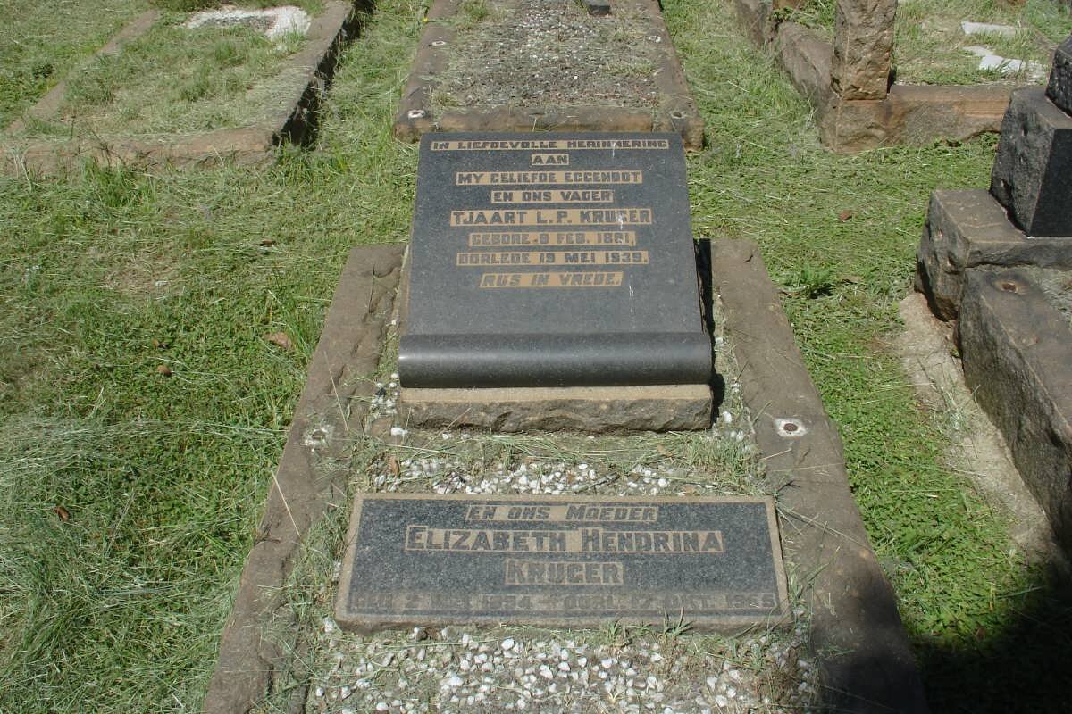 KRUGER Tjaart L.P. 1891-1939 &amp; Elizabeth Hendrina 1894-1965
