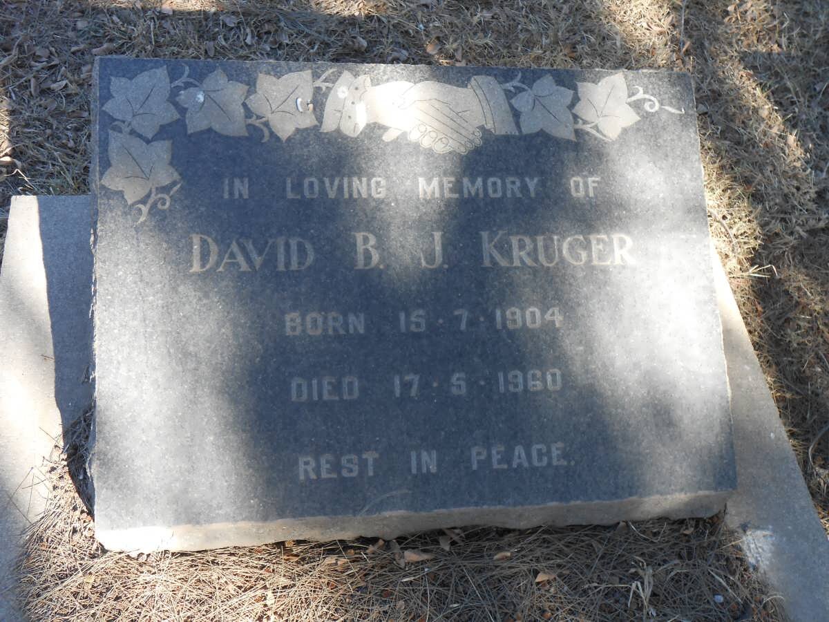 KRUGER David B.J. 1904-1960