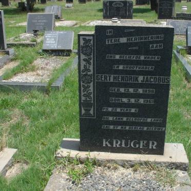 KRÜGER Gert Hendrik Jacobus 1898-1961