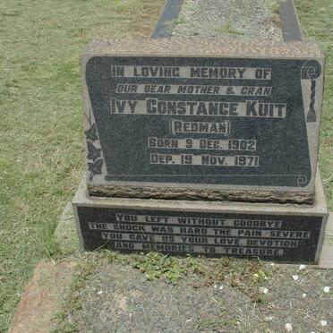 KUIT Richard 1880-1945 :: KUIT Ivy Constance 1902-1971 :: KUIT Gerrit Hendrik Meyer 1907-1962