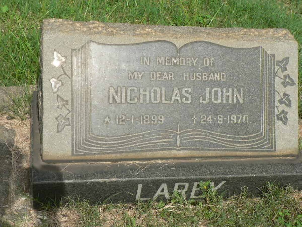 LAREY Nicholas John 1899-1970