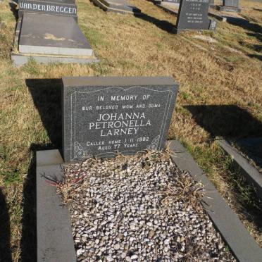 LARNEY Johanna Petronella -1982