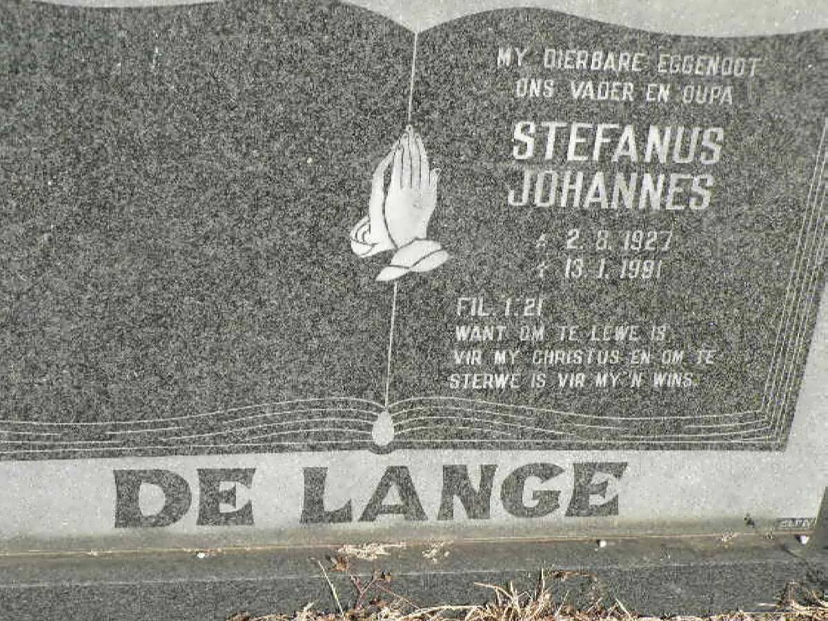 LANGE Stefanus Johannes, de 1927-1991