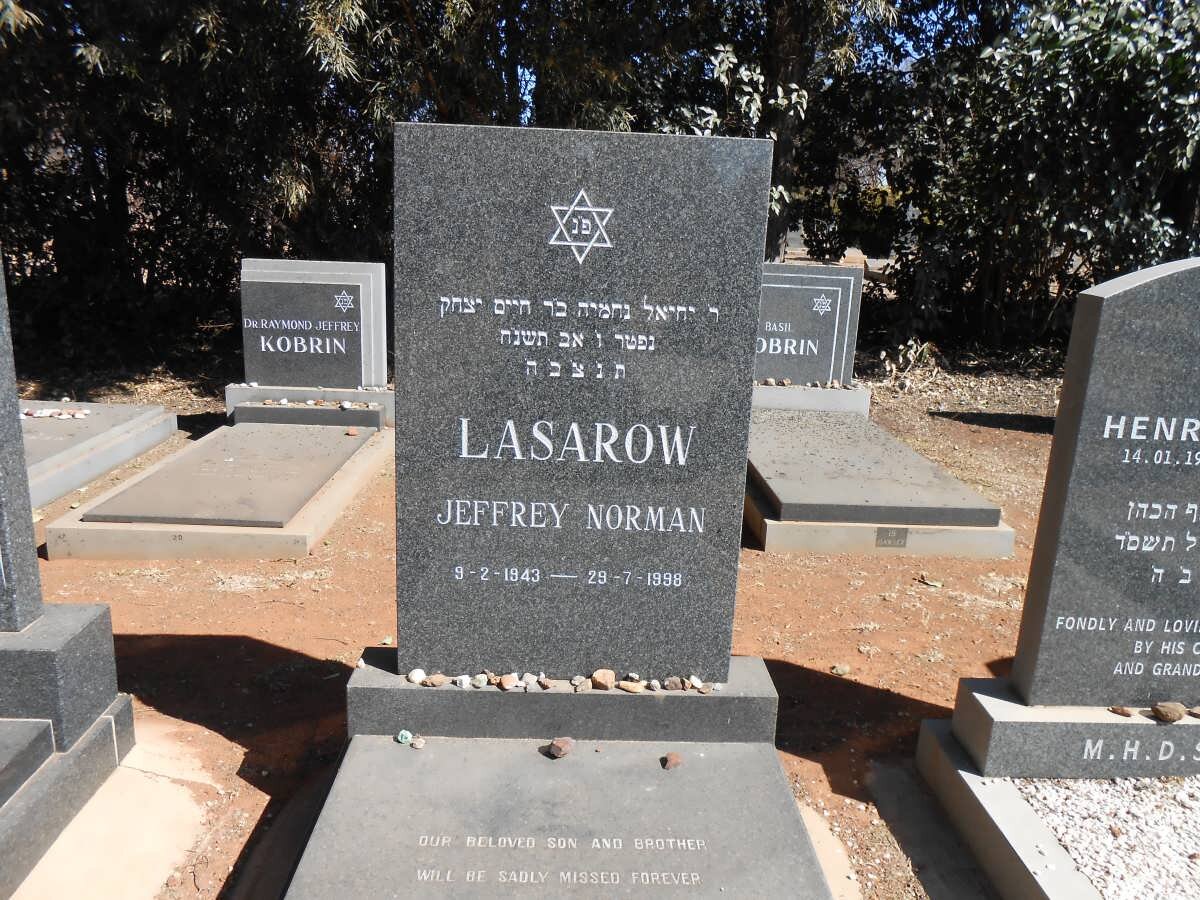 LASAROW Jeffrey Norman 1943-1998