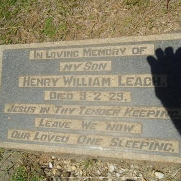 LEACH Henry William -1929