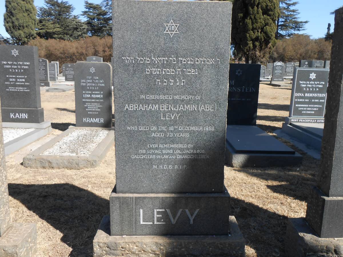 LEVY Abraham Benjamin -1958