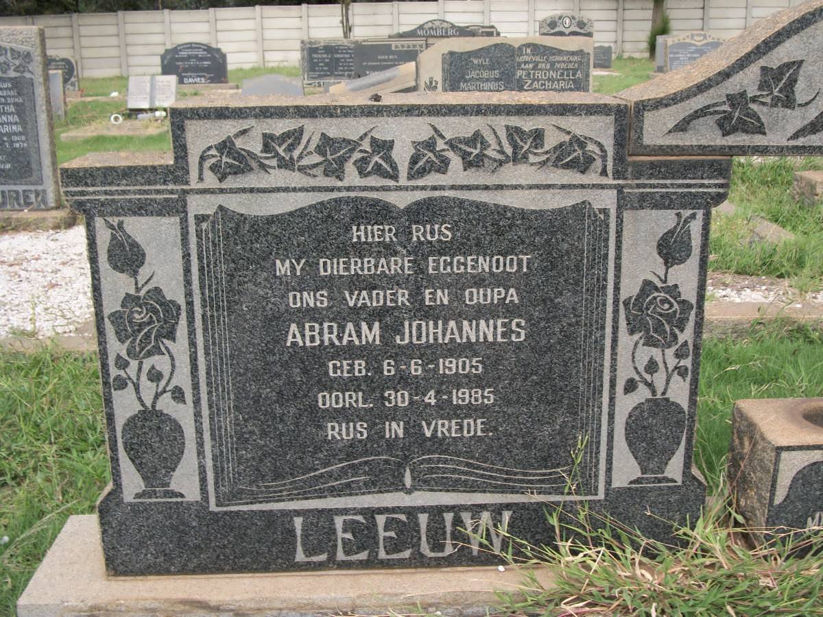 LEEUW Abram Johannes 1905-1985