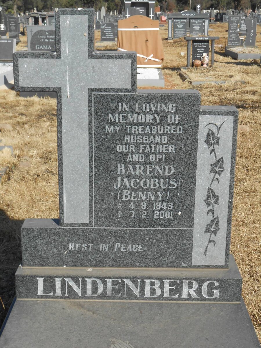 LINDENBERG Barend Jacobus 1943-2001