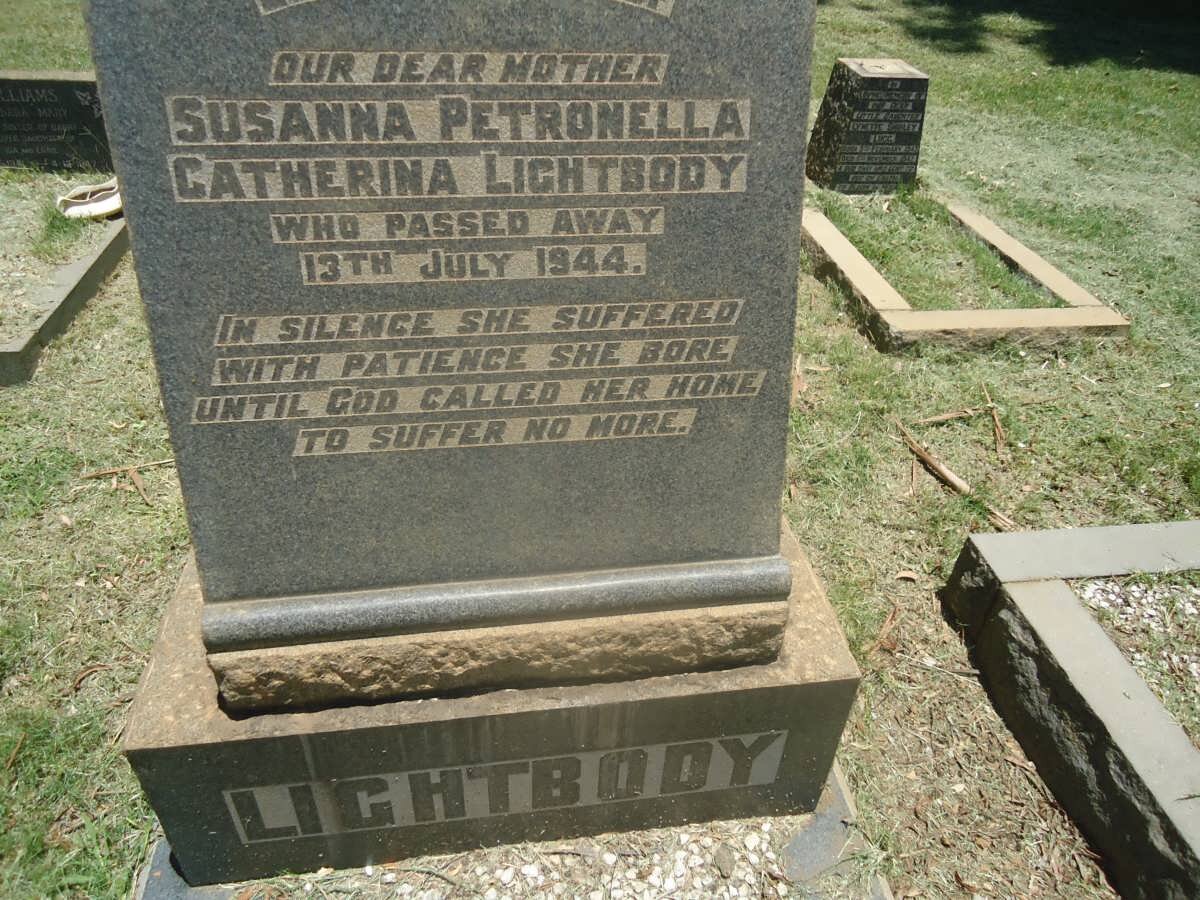 LIGHTBODY Susanna Petronella Catherina -1944