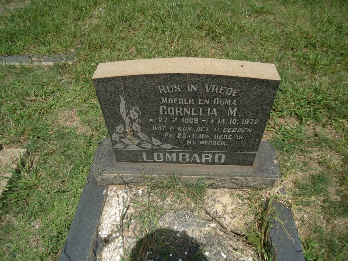 LOMBARD Cornelia M. 1889-1972