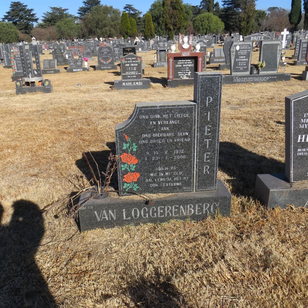 LOGGERENBERG Pieter, van 1972-2000