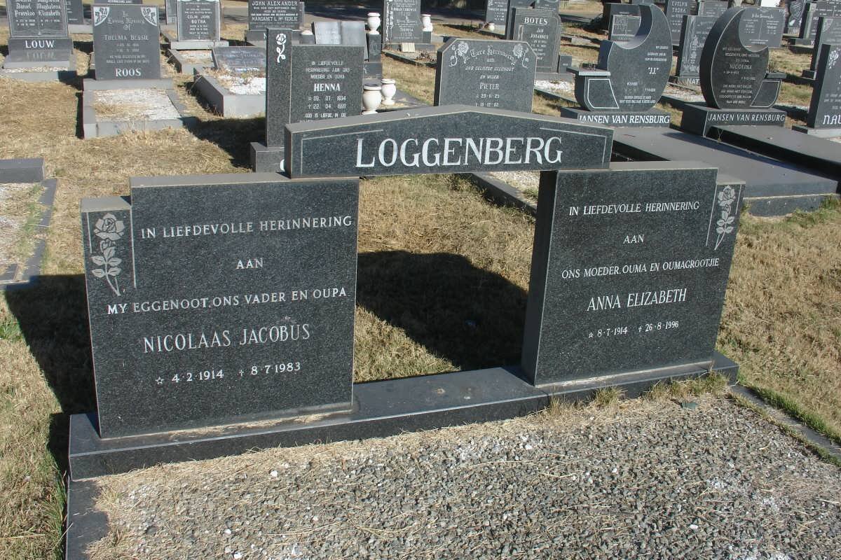 LOGGERENBERG Nicolaas Jacobus 1914-1983 &amp; Anna Elizabeth 1914-1996