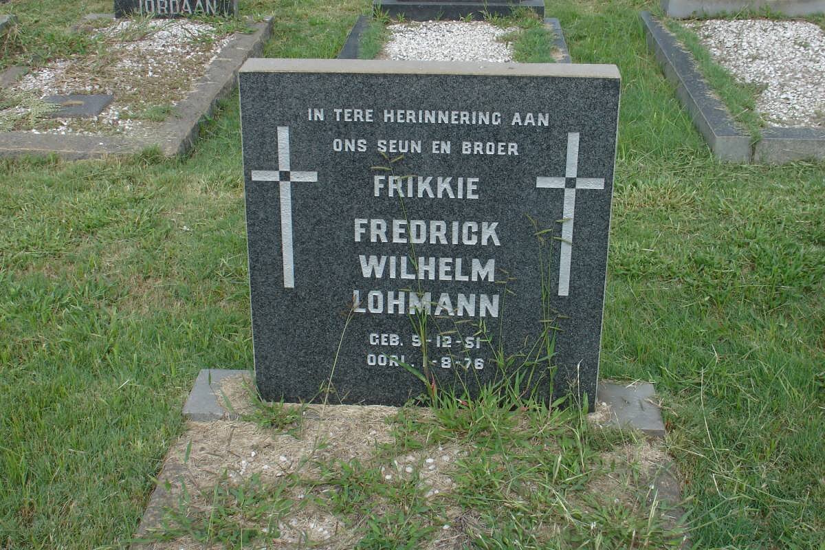 LOHMANN Fredrick Wilhelm 1951-1976