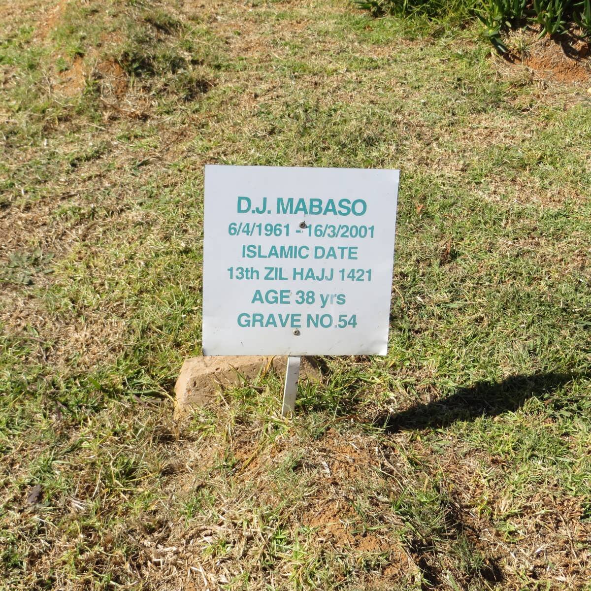 MABASO D.J. 1961-2001