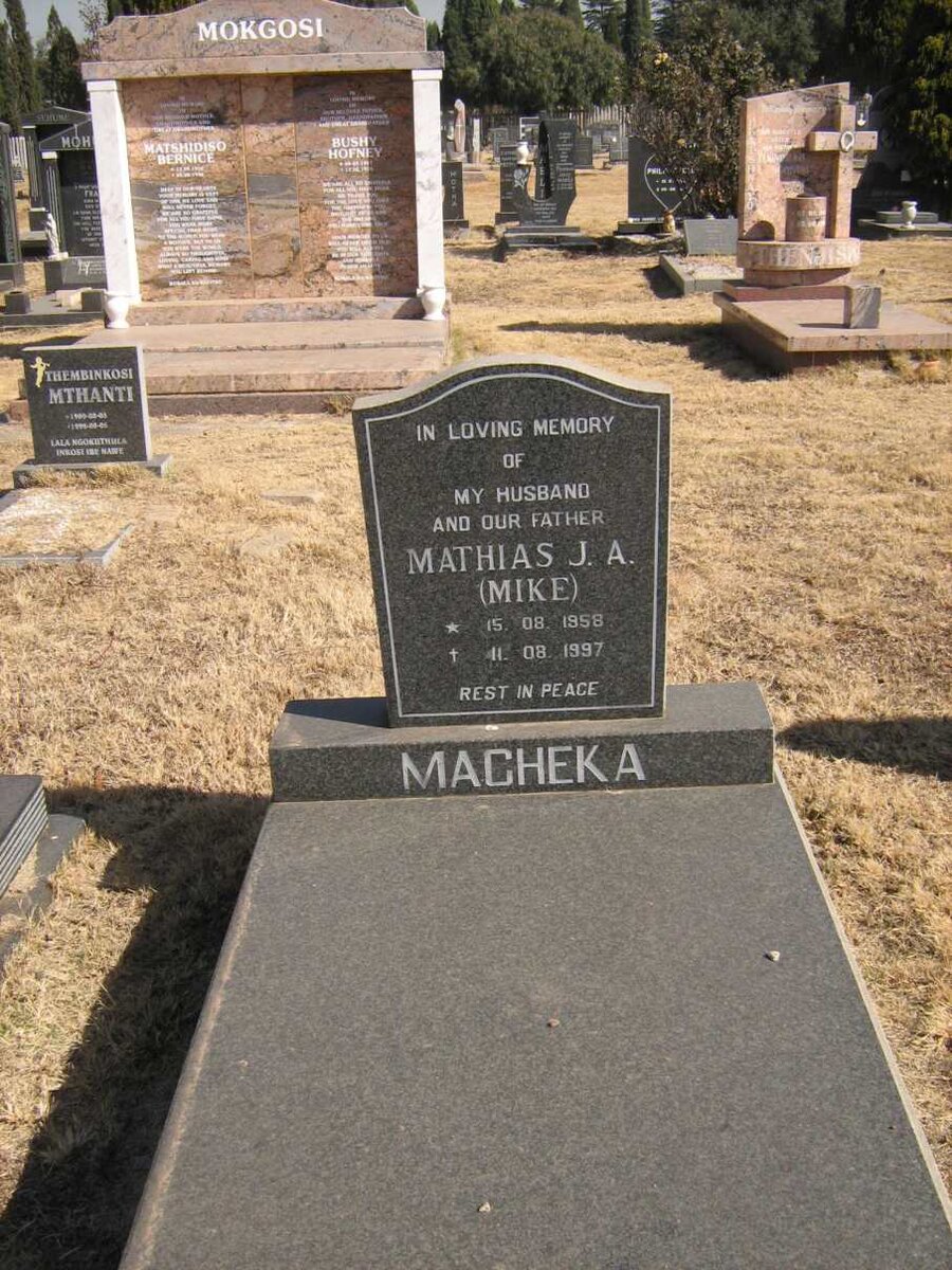 MACHEKA Mathias J.A. 1958-1997
