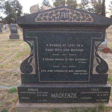 MACKENZIE Donald 1874-1964 &amp; Teen 1877-1930