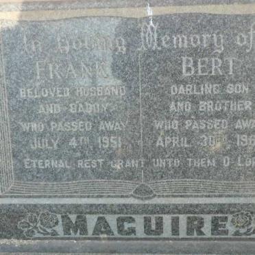 MAGUIRE Frank -1951 :: MAGUIRE Bert -1960