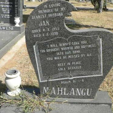 MAHLANGU Jan 1955-1996