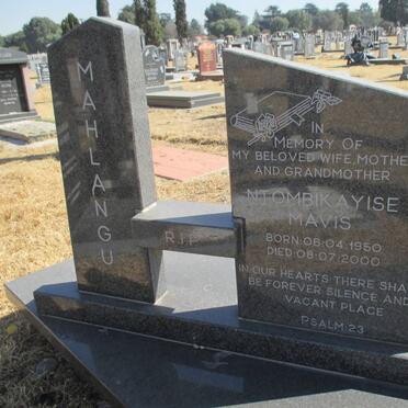 MAHLANGU Ntombikayise Mavis 1950-2000