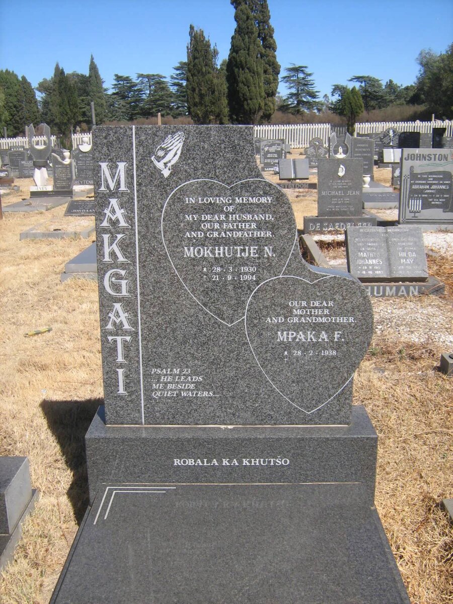 MAKGATI Mokhutje N. 1930-1994 &amp; Mpaka F. 1938-