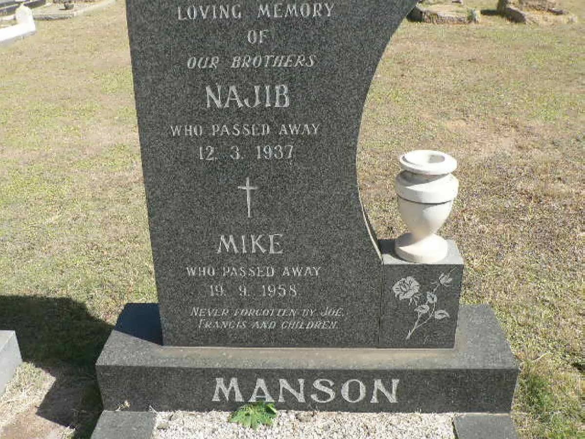MANSON Najib -1937 :: Mike -1958