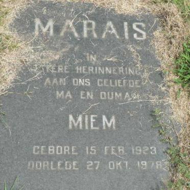MARAIS Miem 1923-1978