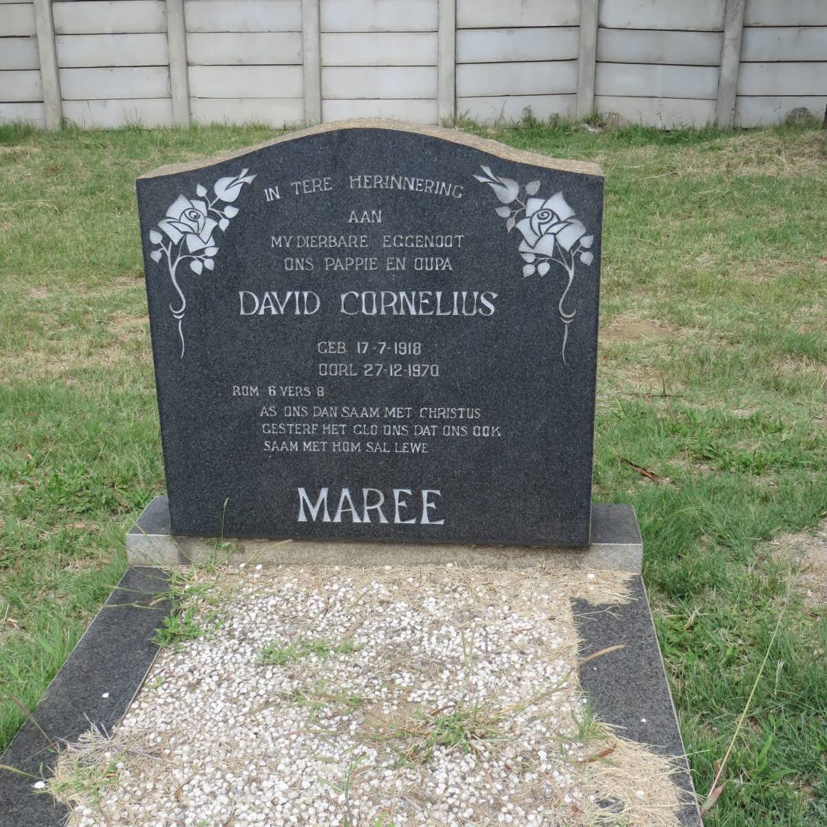 MAREE David Cornelius 1918-1970